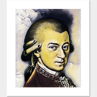 Wolfgang Amadeus Mozart Yellow Portrait | Wolfgang Amadeus Mozart Artwork 9 Posters and Art